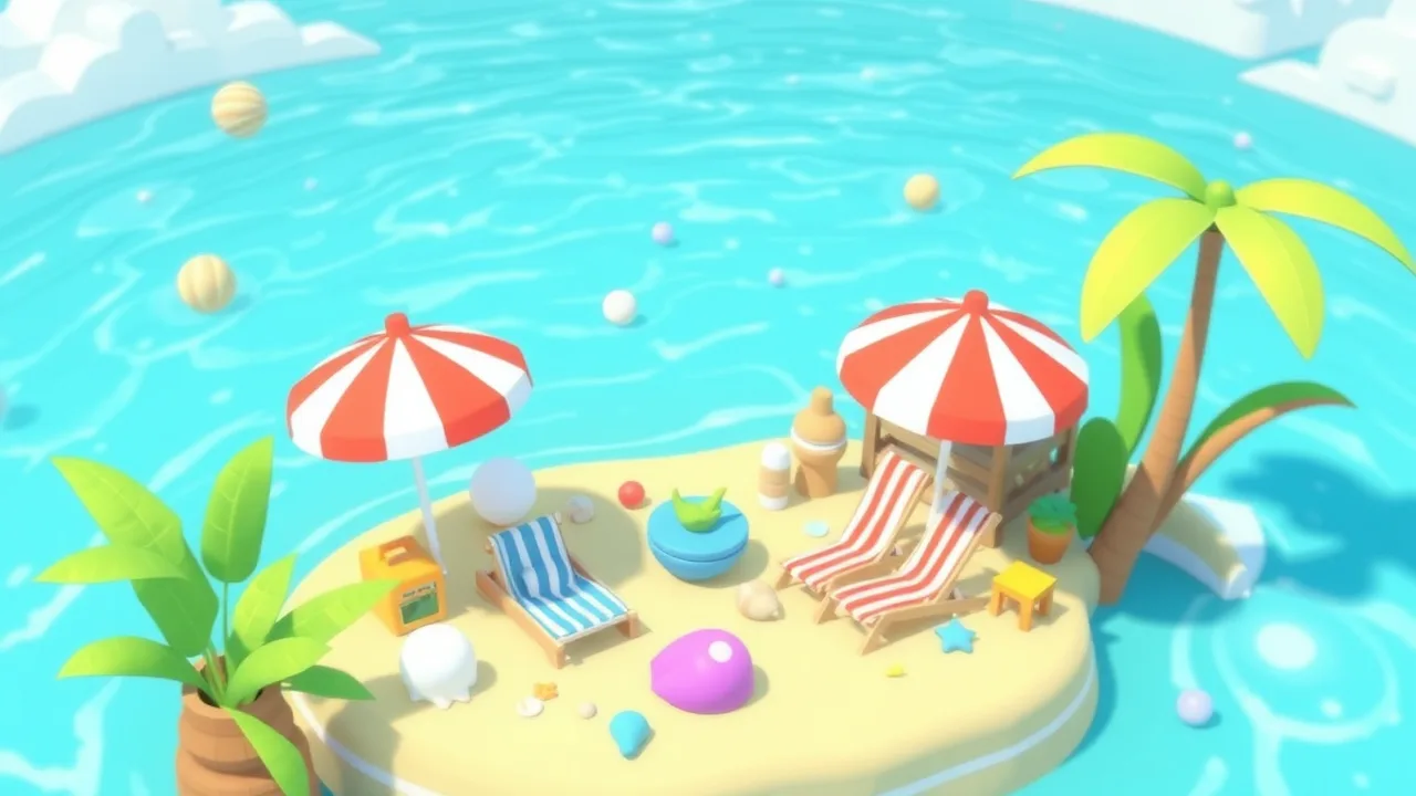 Create Your Beach: A Fun 3D Puzzle Experience image