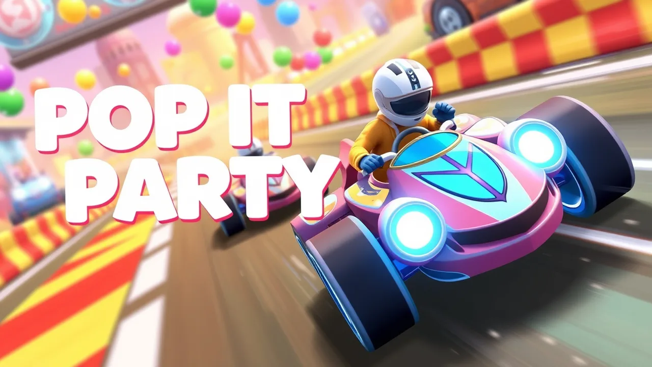 Pop It Party Racing Game for Kids and Families image
