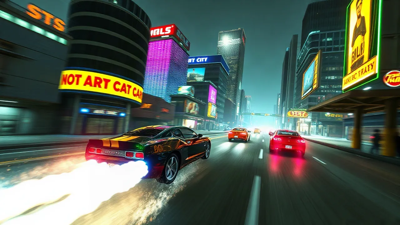 Experience Thrilling Action and Racing in Vegas City Gangster 2024 image