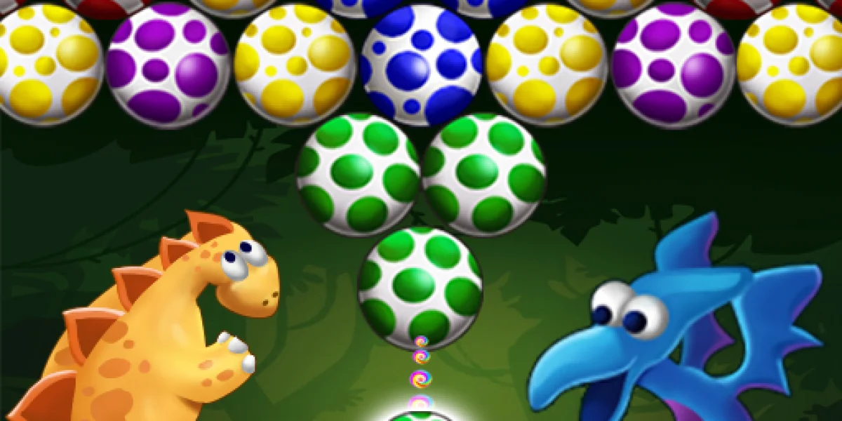 Unleash Dino Power with Dino Eggs Bubble Shooter Fun image