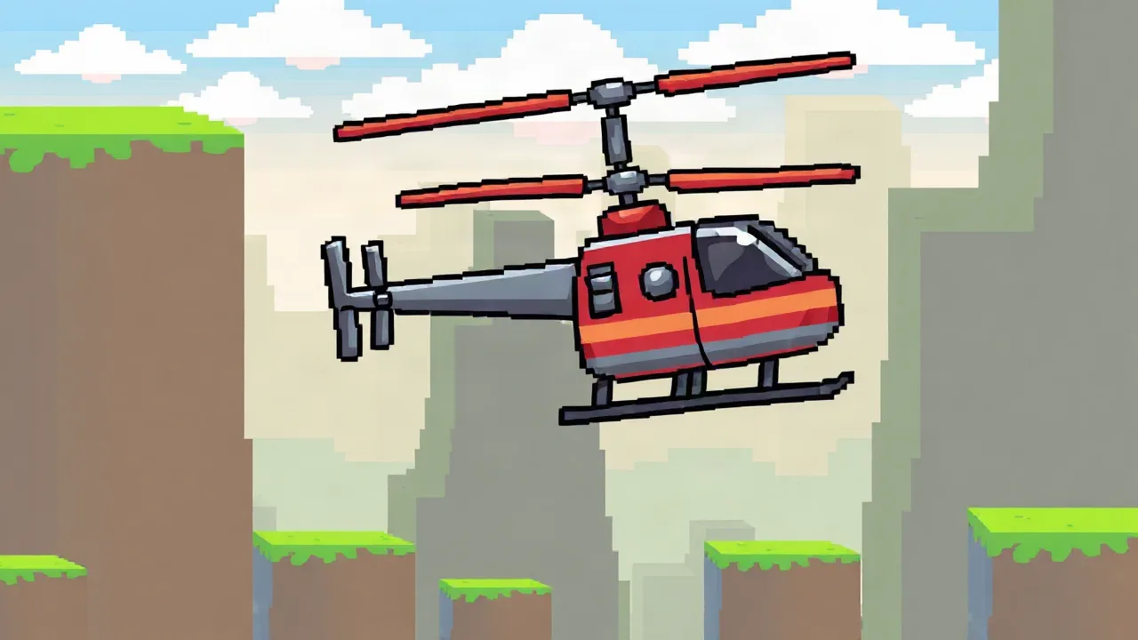 Flappy Helicopter 2 Player: A High-Flying Retro Challenge image