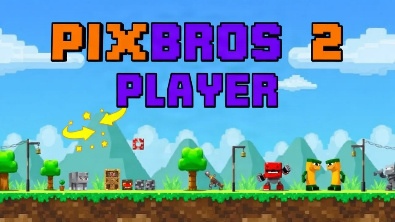 Pixel-Powered Arcade Action in PixBros 2 Player image