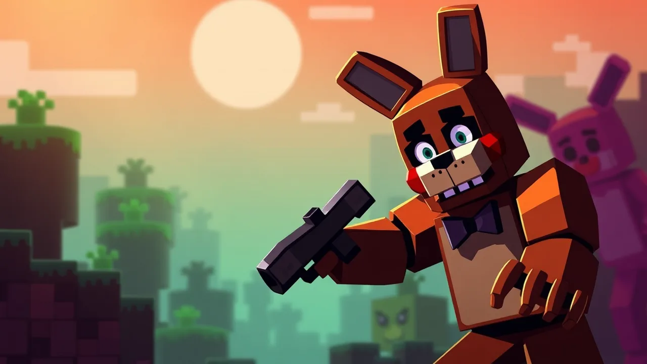 Steve and Alex vs Fnaf Brings Minecraft Horror to 2D Arcade Action image