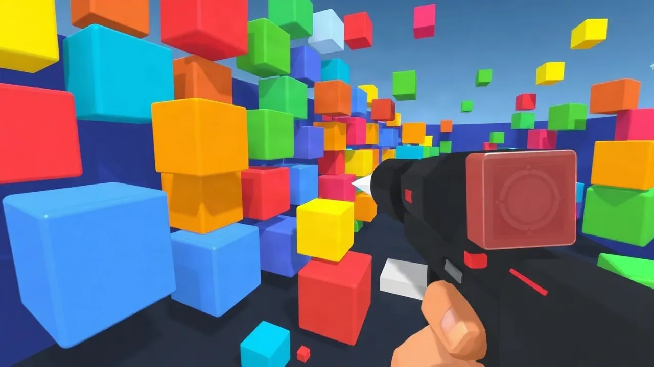 Blocky Hypercasual Fun in Shoot Block Rush 3D image