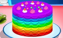 Cooking Rainbow Cake background