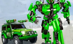 US Police Car Real Robot Transform