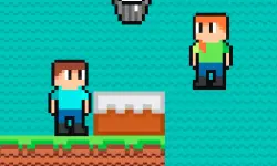 Brothers are making a cake